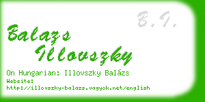 balazs illovszky business card