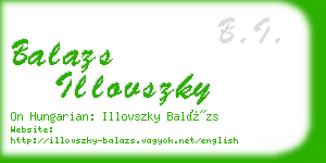 balazs illovszky business card